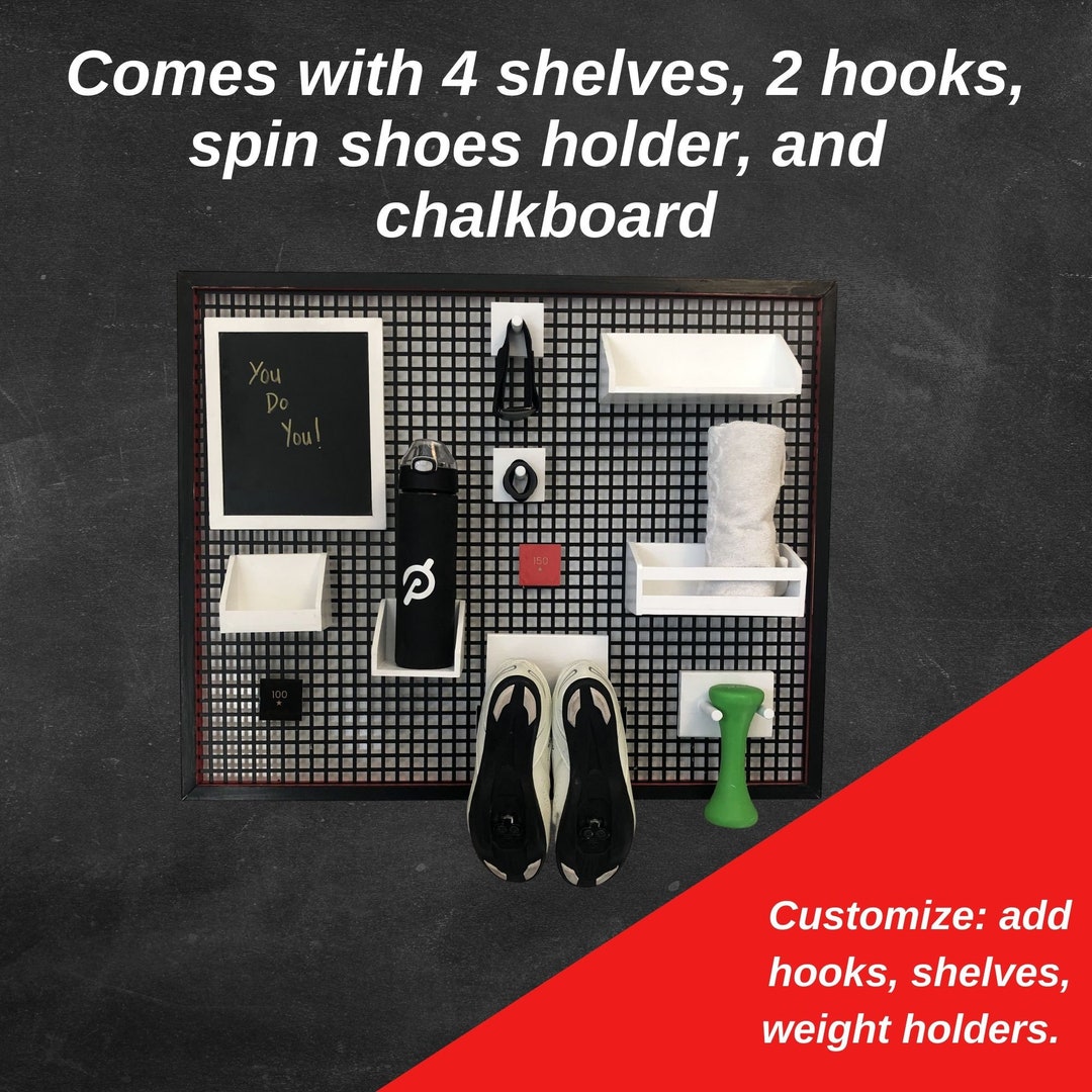 BLACK FRAME Home Gym Wall Organizer Storage Wall Rack great Etsy