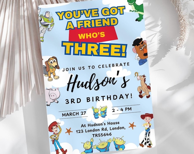 Personalised Woody and Buzz Birthday Party Invitation You ve Got A