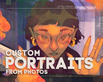 Custom digital Portraits from Photos - digital illustration