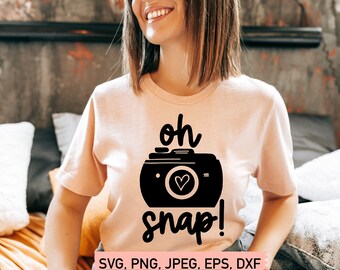 Oh Snap Svg, Camera Svg, Oh Snap SVG file for Cricut, Selfie Svg File, Cricut Svg Files, Funny Svg Files, Photography Svg, Photographer Svg