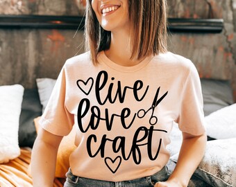 Live Love Craft Svg, Craft Svg Png, Craft Lover Svg, Crafty Svg, Craft Hobby Svg, Craft Room Svg, Hobby Svg, Cute Svgs