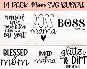 Mom Svg Bundle, Mama Svg Bundle, Mom Svg Bundle for Cricut, Cute SVG's for Women, Cute Mom Svg Bundle, Mom Life Png Bundle