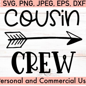Cousin Crew Svg, File Svg per Cricut, Uso commerciale Svg Cut Files, Famiglia Svg, File Mama Svg, File Svg, File Svg carino
