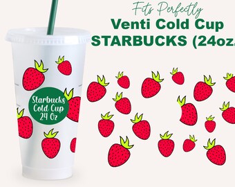 Cute Floral Wrap svg for Starbucks Venti Cold Cup 24 oz, Starbucks Cup Svg, Starbucks 24 Oz Cold Coffee Cup Svg for Cricut, Cow wrap svg