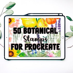 Procreate Fall Stamp Kit, Botanical Brush Set, Procreate Watercolor ...