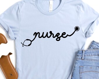 Nurse Stethoscope Svg Files for Cricut, Nurse Shirt Stethoscope, Cute Shirt Svgs, Nurse Svg, Nurse Stethoscope Svg, Cute Nurse Svg