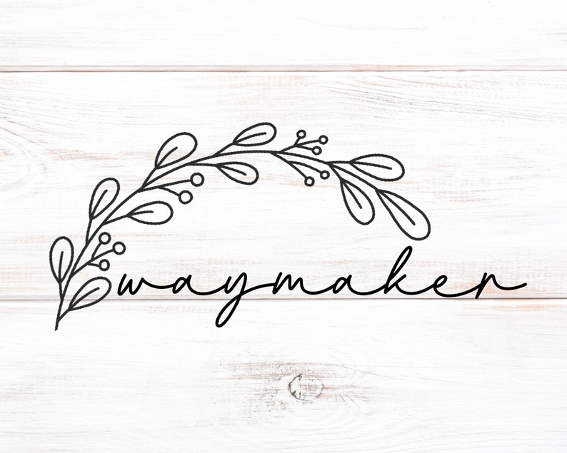 Waymaker With Wreath SVG, Scripture Svg, Jesus Love SVG, Bible Verse ...