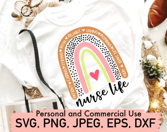 Nurse Rainbow Svg, Nurse Svg, Nurse Svg File, Nurse Life Svg, Nurse svg Files for Cricut, Nurse Svg Files, nurse Definition svg