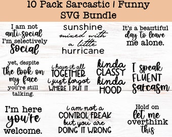 Funny Sarcastic Svg Bundle, Popular Cute Svgs for Cricut Shirts, Funny Svg Bundle, Shirt Svg, Funny Svg Bundle, Popular Svgs