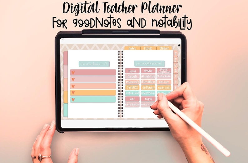 Digital Teacher Planner, Goodnotes Teacher Planner, Teacher Planner for ...