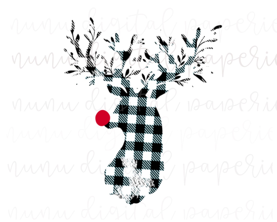 Plaid Rudolph Png, Sublimation Designs Downloads, Christmas Sublimation ...