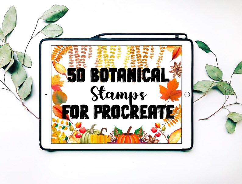 Procreate Fall Stamp Kit Botanical Brush Set Procreate | Etsy