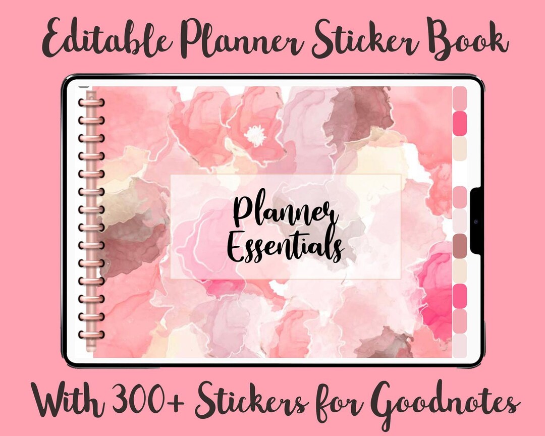 Digital Sticker Book, Rose Gold Digital Stickers, iPad Planner Sticker ...