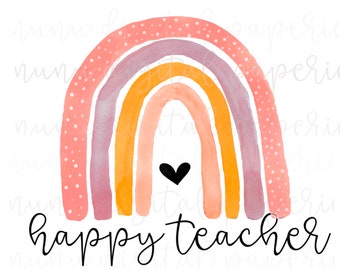 Rainbow Teacher Png, Sublimation Designs Downloads, Mom Sublimation Design Download, Sublimation File, Digital Download Sublimation