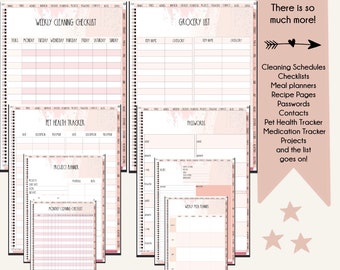 Digital Life Planner, Vertical Digital Planner, Undated Digital Planner, Watercolor Digital Planner, Digital Planner for Goodnotes,