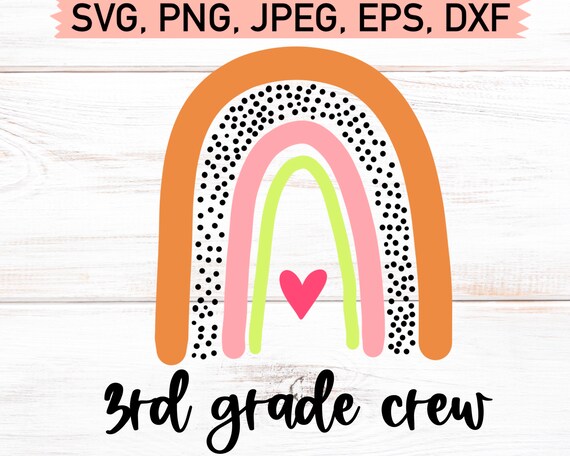 Download 3rd Grade Crew Rainbow Svg Teacher Svg Teacher svg for | Etsy