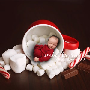 Hot Chocolate Backdrop, Newborn Backdrop, Christmas Digital Backdrop, Christmas Newborn Background, Hot Cocoa Backdrop