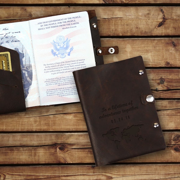 Exclusive Sale - Lifetime Adventure Custom Genuine Leather Passport Holder