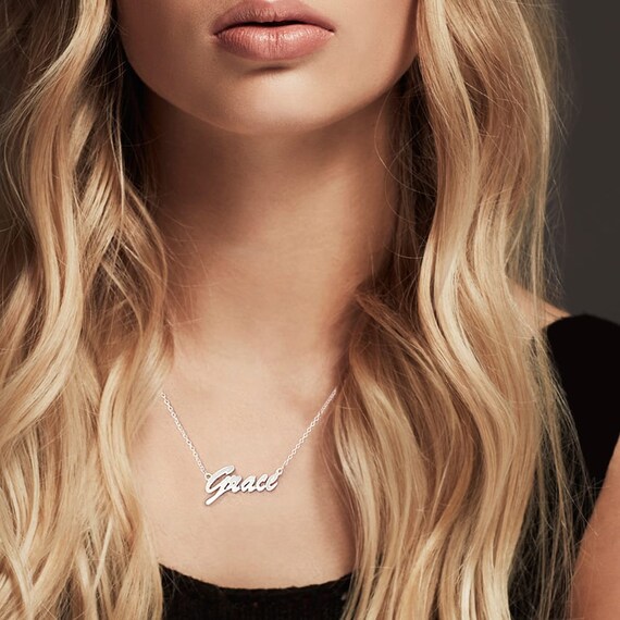 Sterling Silver Name Necklace Chloe 