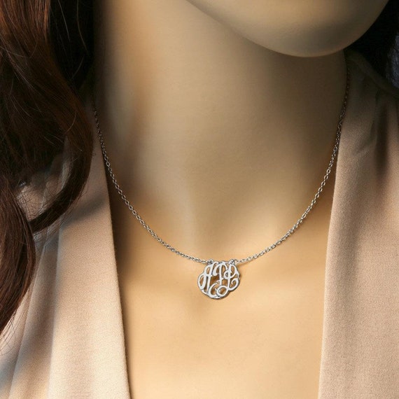 Monogram choker necklaces deals