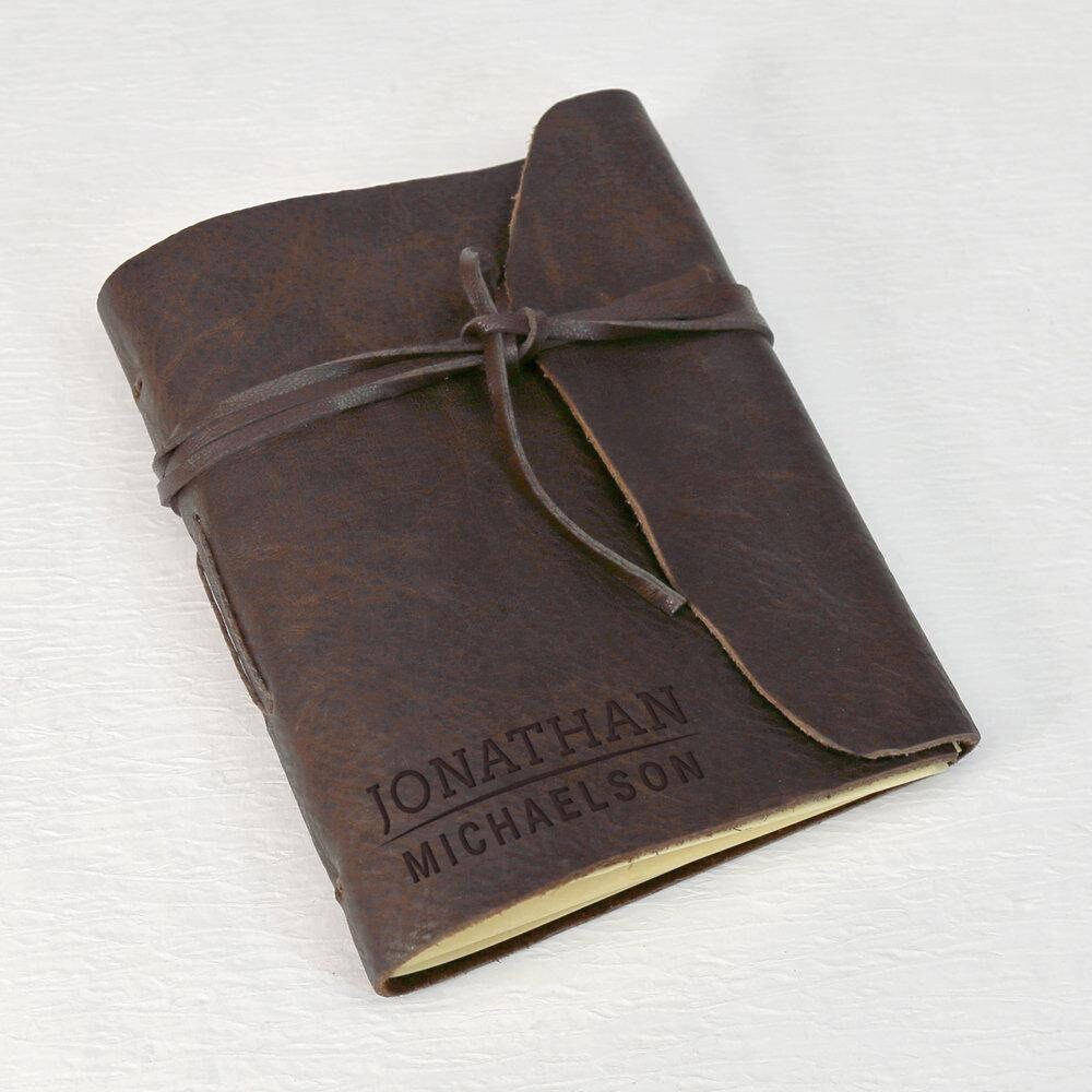 Customized Genuine Leatherbound Wrap Journal Medium Etsy