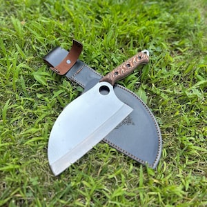 NEXT DAY SHIP Handmade 11,8&quot; Full Tang Gut Hook Knife Custom Engraved Knive Hunting Gifts For Men Bushcraft Knive Groomsmen Gifts For Him