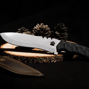 Handmade Hunting Knife, Engraved 4116 Stainless Steel Blade