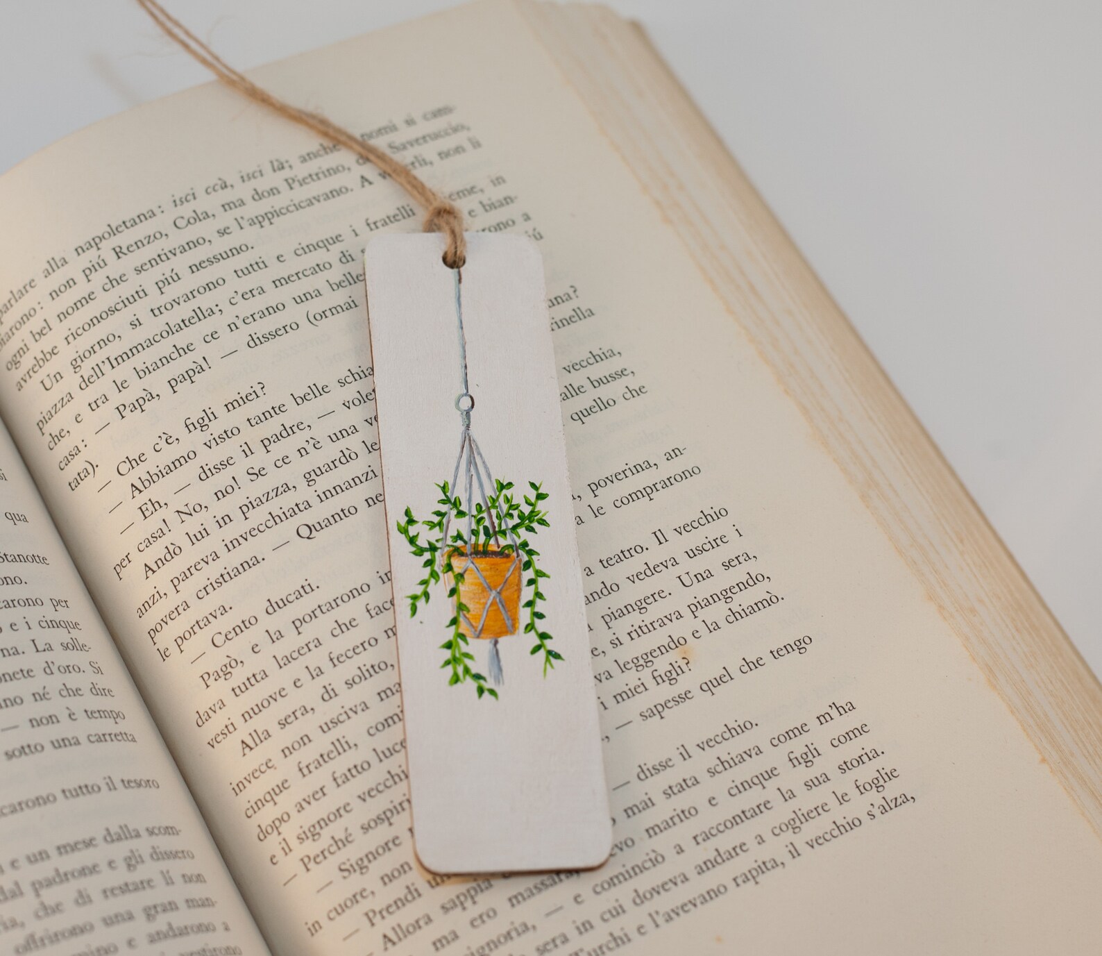 Hanging plant painted bookmark String of pearls plant Etsy