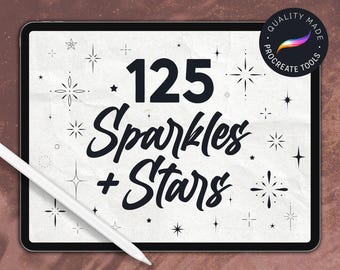 125 Sparkle Stars Procreate Stempel: Tattoo Schablonen Pinsel-Set