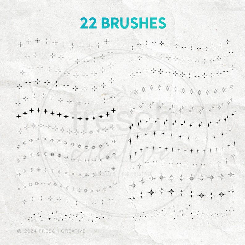 125 Sparkle Stars Procreate Stamps: Tattoo Stencil Brush Set - Etsy