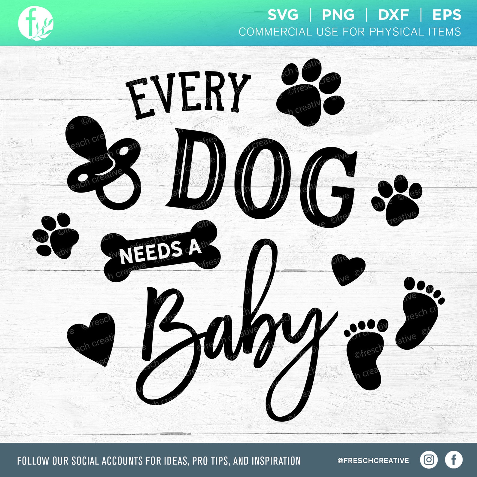 Download Every Dog Needs a Baby SVG Cut File Pregnancy Announcement | Etsy