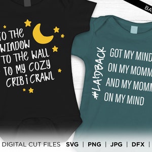 Bundle: Rap Lyric Baby Instant Download SVG / Fenster zur Wand An meine kuschelige Krippe ich Krieche / Lässiger Geist auf meinem Geld / Gangsta Baby Schnittdatei