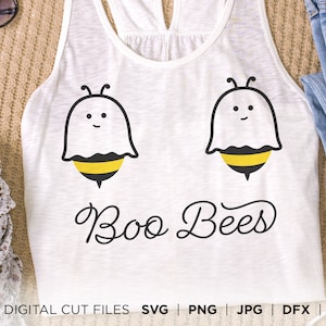 Boo Bees Shirt SVG Cut File / Cricut / Silhouette Cameo / Halloween / Breast Cancer Awareness / October / Pink Ribbon / Marathon Shirt