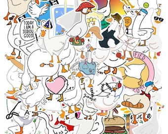 Silly Goose Sticker Pack, Funny Goose Vinyl Stickers, Glossy Finish 10/15/20-Pack, Viral Goose, Meme Stickers, Water Bottle, Laptop Decor