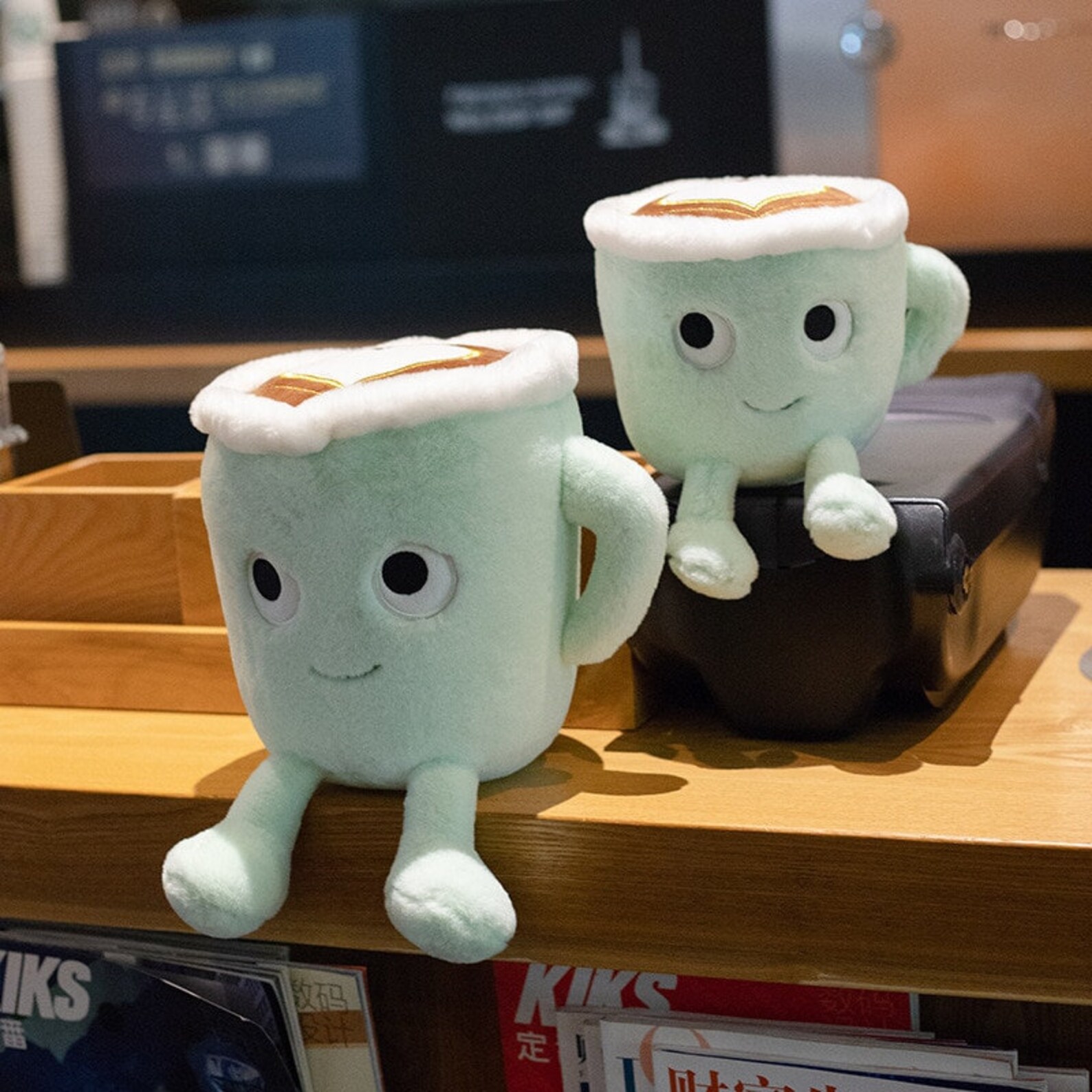 New Cafe Plush Toy Coffee Mug Latte Plushie Bookshelf Decor | Etsy