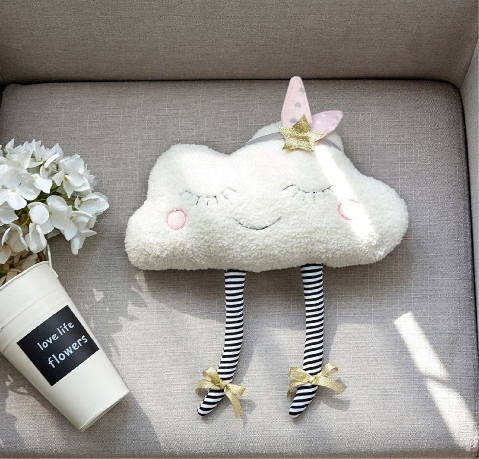 FLUFFY Cloud PLUSH Toy Cloud Plushie Bookshelf Decor | Etsy
