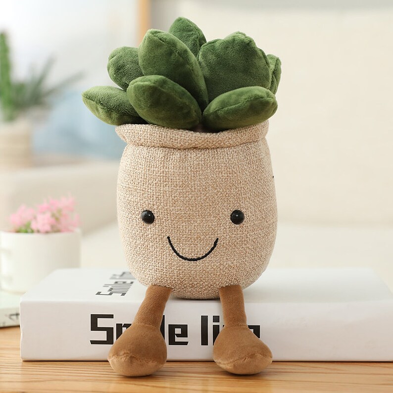 Original Succluent Plant Plush Toy Plant Plushie Bookshelf Etsy