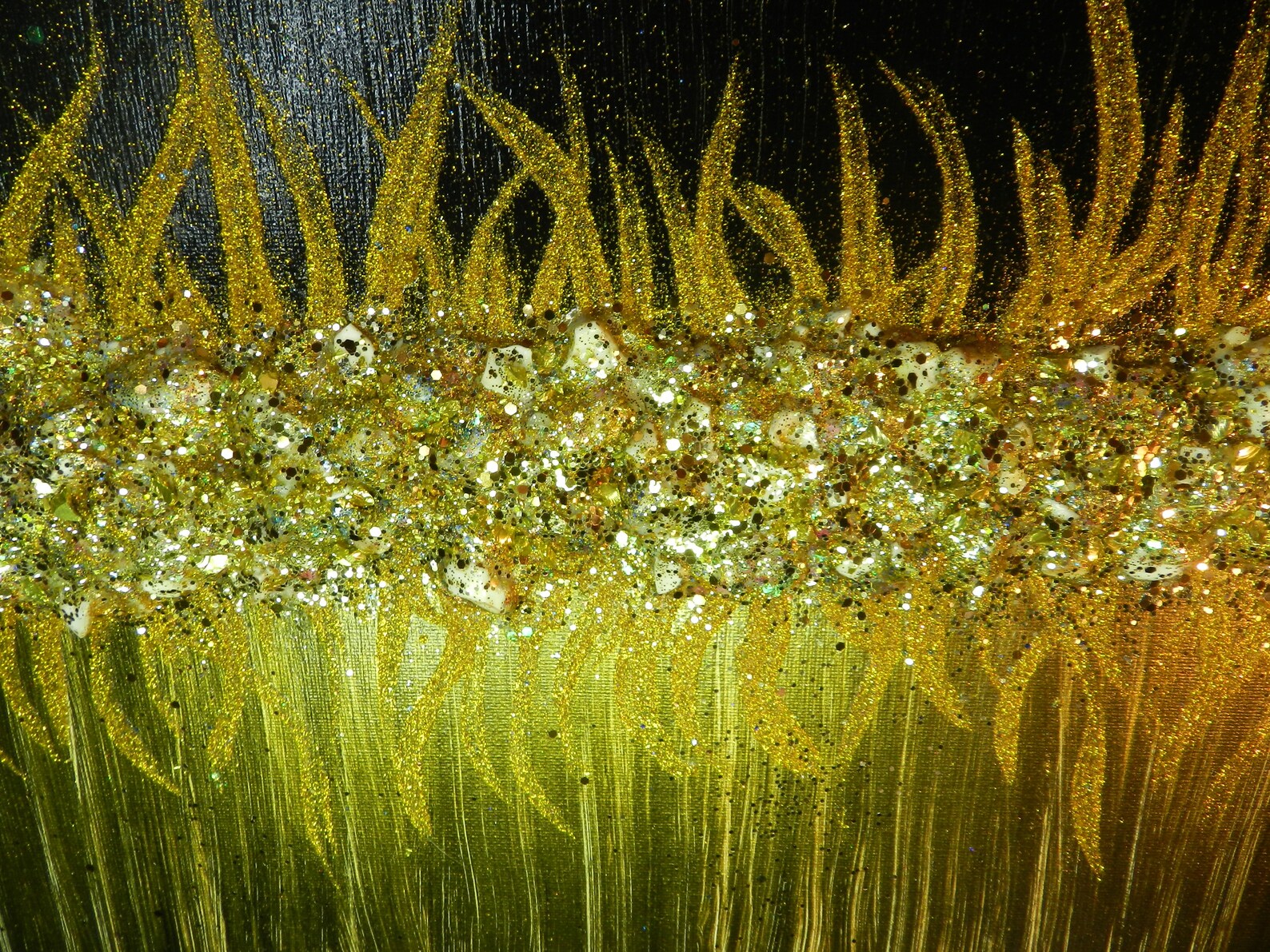 Original Painting Art Work Bling Wall Art Mixed Media Etsy