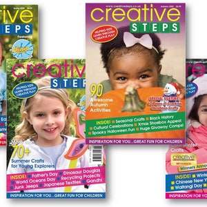 Creative Steps - 4 Back Issues, a year&#39;s fun craft ideas for kids