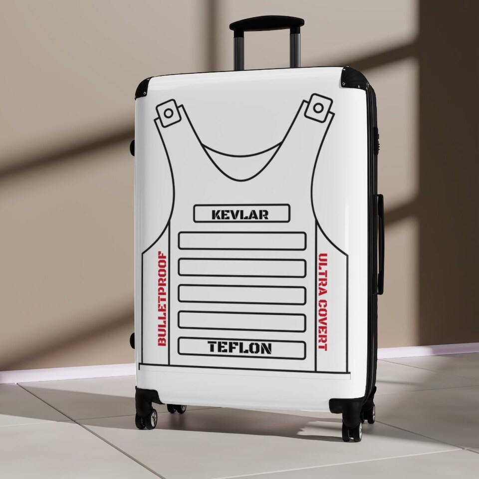 Cabin Suitcase teflon bulletproof vest print sold by Ibtissam Bennani