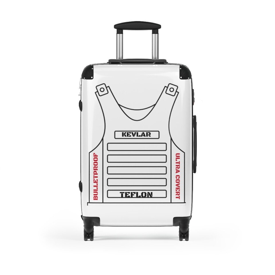 Cabin Suitcase teflon bulletproof vest print sold by Ibtissam Bennani