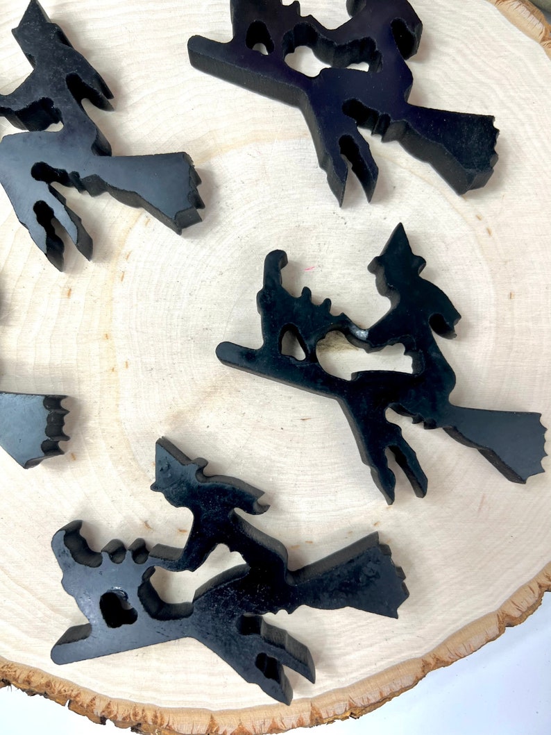 Obsidian Witch on Broom Carving Obsidian Carving Crystal Etsy