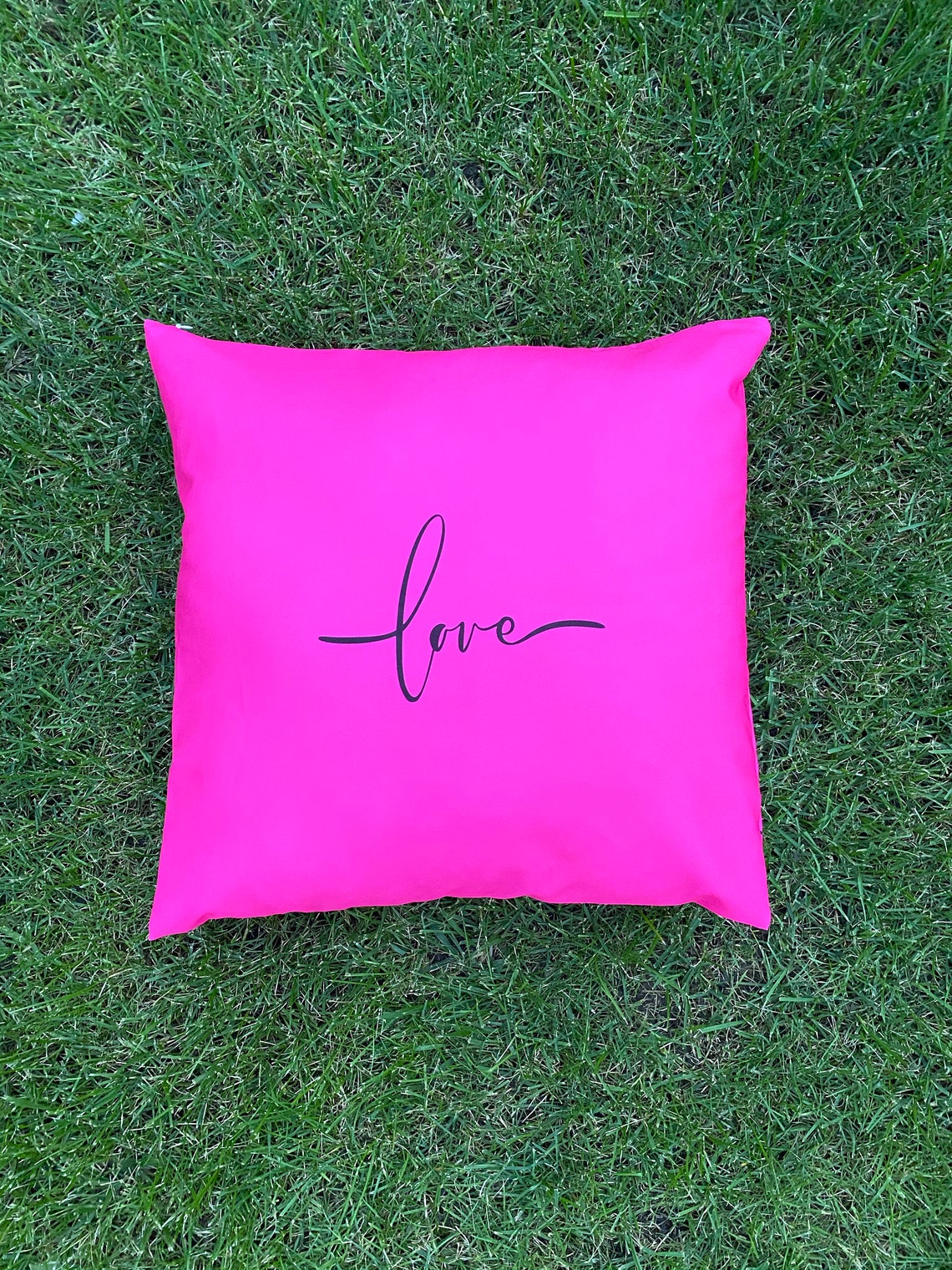 Decorative pillow case 20 X 20 print love fabric Etsy