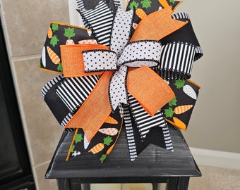 Easter Bow, Easter Wreath Bow, Easter Lantern Bow, Easter Basket Bow, Spring Wreath Bow, Easter Carrots Bow, Door Hanger Bow