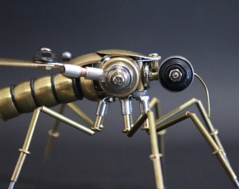 Steampunk Mechanical Mosquito | Metal Fly Mosquito Statue | Steampunk Insect Gift For Best Friend