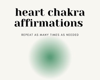 May include: Green background with text that reads "heart chakra affirmations" and "REPEAT AS MANY TIMES AS NEEDED". The text below reads "THE POWER OF LOVE IS WITHIN ME I AM SURROUNDED BY LOVE I AM WORTHY OF LOVE I AM OPEN AND READY TO RECEIVE LOVE I AM ATTRACTING TRUSTING AND LOVING RELATIONSHIPS I TAKE TIME TO NOURISH MY WHOLE SELF JOY IS THE ESSENCE OF MY BEING THE PAST HAS NO POWER OR CONTROL OVER ME I FORGIVE MYSELF FOR MISTAKES MADE I TRUST THAT EVERYTHING IN MY LIFE IS UNFOLDING PERFECTLY, AS ITS MEANT TO"