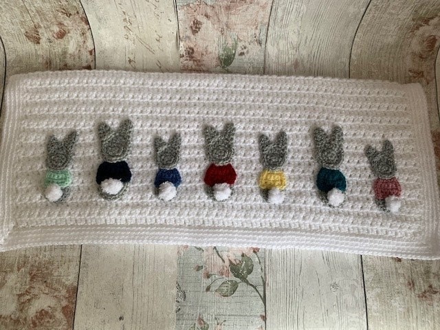 Crochet Bunny Blanket - Etsy UK