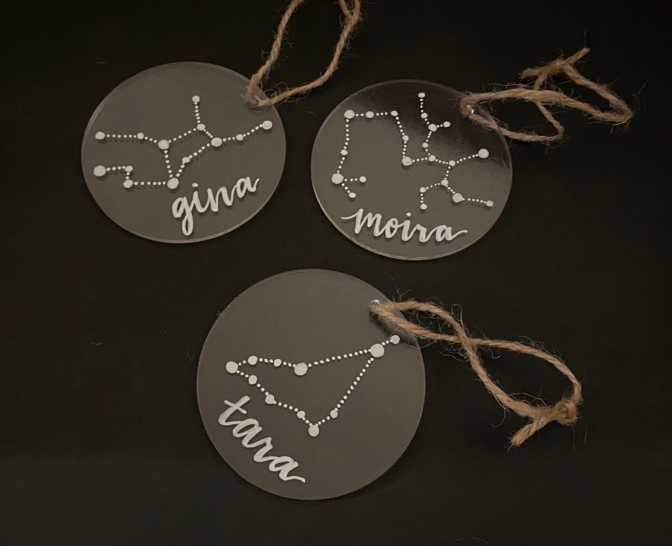 Zodiac Ornaments Christmas Ornaments Gifts Personalized Etsy