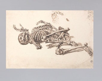 Gothic Fine Art Poster: A Human Skeleton (#1) by James Ward