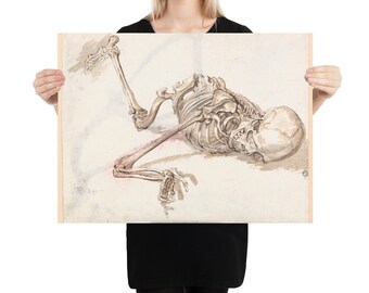 Gothic Fine Art Poster: A Human Skeleton (#2) by James Ward